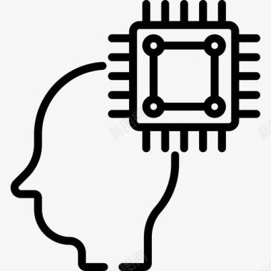 心理思维心理学13线性图标图标