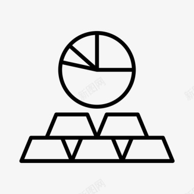 流通货币黄金图表商业金融图标图标