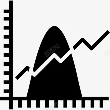 上升折线图折线图分析10实心图标图标