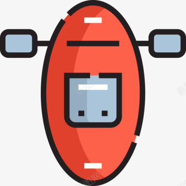 定时活动皮划艇户外活动19线性颜色图标图标