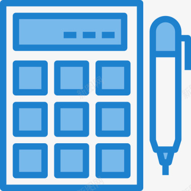 计算器背景计算器办公工具5蓝色图标图标