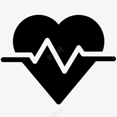 心电图心跳心血管医学图标图标