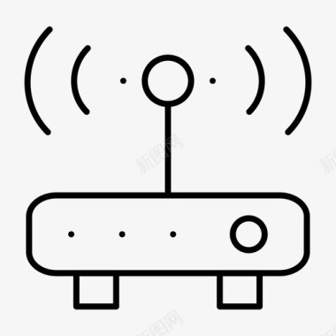 无线遥控图标路由器天线调制解调器图标图标