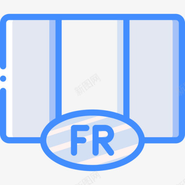 法国卢浮宫法国国旗11蓝色图标图标