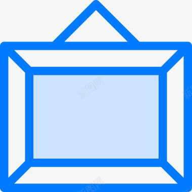 相框相框照片7蓝色图标图标