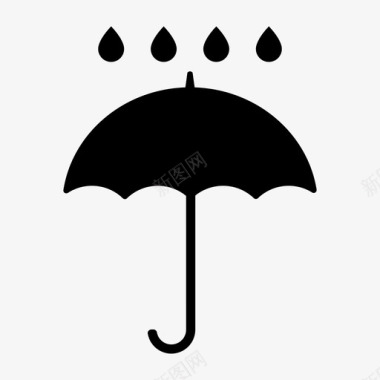 带伞雨预报天气图标图标