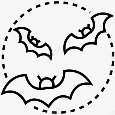吸血鬼蝙蝠飞行蝙蝠万圣节之夜图标图标
