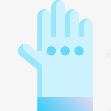 手套洗衣房10蓝色图标图标