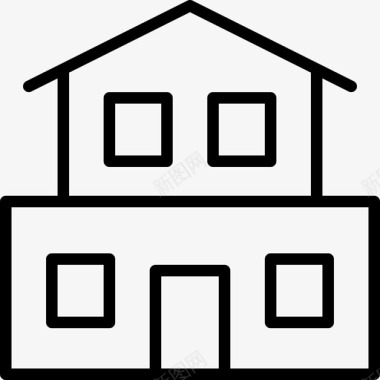 乡村房子建筑物乡村图标图标