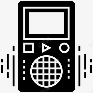 立体便笺ipodboomboxmp3播放器图标图标