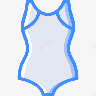 泳装夏季蓝色图标图标