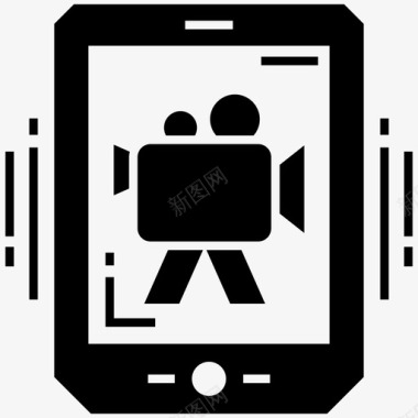 智能手机摄像机手机摄像头摄影图标图标