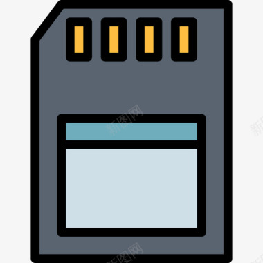 存储卡存储卡硬件12线性颜色图标图标