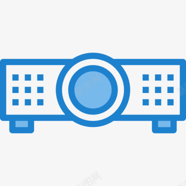 投影仪背景投影仪办公工具5蓝色图标图标