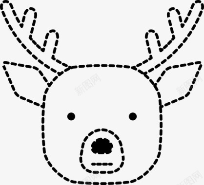 鹿动物可爱图标图标
