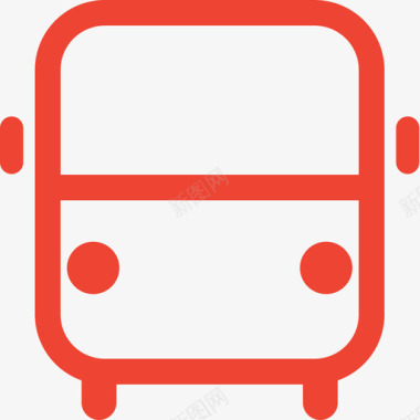 公共标识红公共汽车_2图标