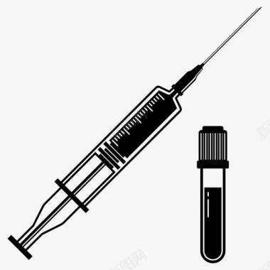 放血放血验血注射器图标图标