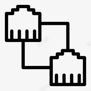 DVI端口usb连接以太网图标图标