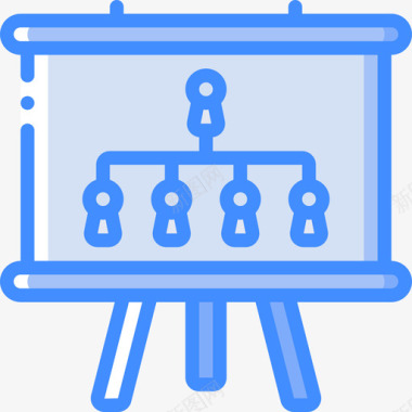 层次结构项目管理14蓝色图标图标