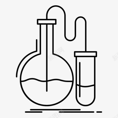 设计工作室实验室测试分析化学图标图标