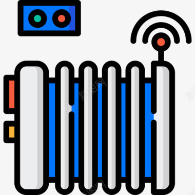 家居储物柜加热器智能家居11线性颜色图标图标