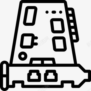 RAM存储器Ram内存pc组件2线性图标图标