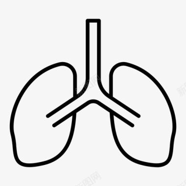 肺解剖学人体图标图标