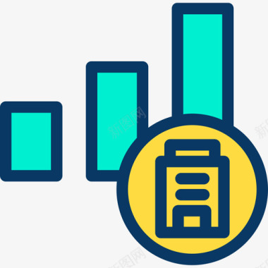 预算分析条形图分析3线性颜色图标图标