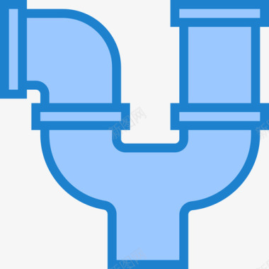 管道水管工4蓝色图标图标