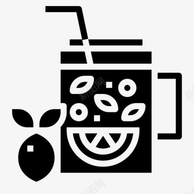柠檬水饮料苏打水图标图标