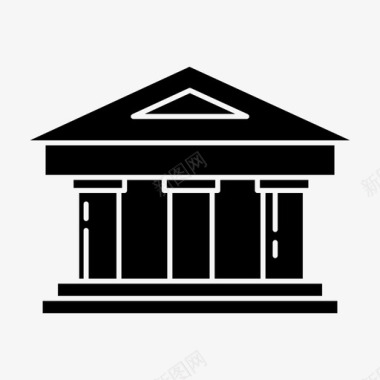 法院文化建设银行大楼法院图标图标