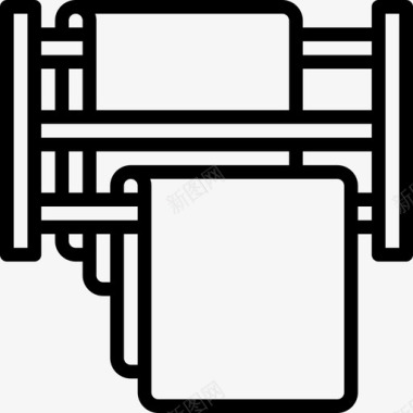 毛巾清新毛巾家具86直线型图标图标