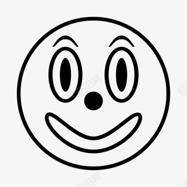 微笑小丑表情图标图标