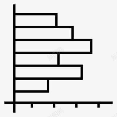条形素材条形图柱状图水平条形图图标图标