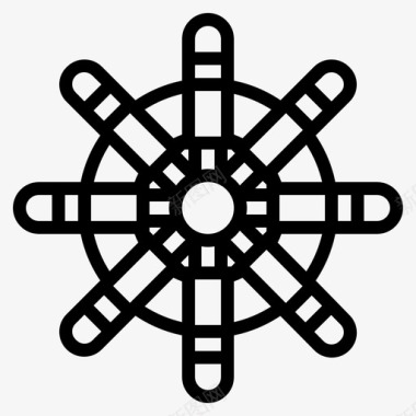 舵手船帆船图标图标