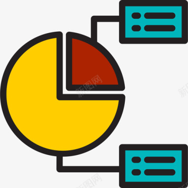 步骤表饼图图表7线形颜色图标图标