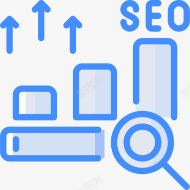 蓝色科技网页搜索引擎优化搜索引擎优化和网页优化17蓝色图标图标