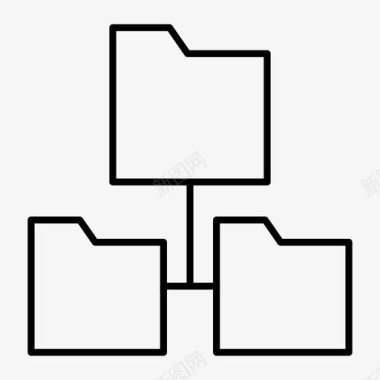 科技公司目录文件共享存档连接图标图标