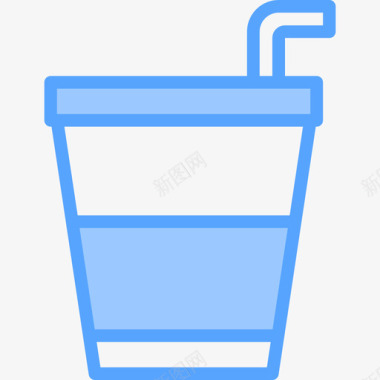 冰咖啡食物115蓝色图标图标