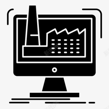 牛3d工厂数码制造图标图标