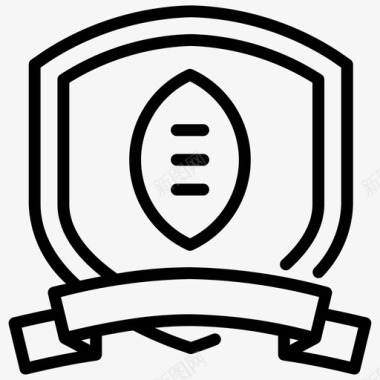 足球徽章美国丝带图标图标