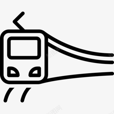 地铁列车乘客轨道图标图标