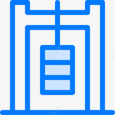 动感健身重量健身房12蓝色图标图标