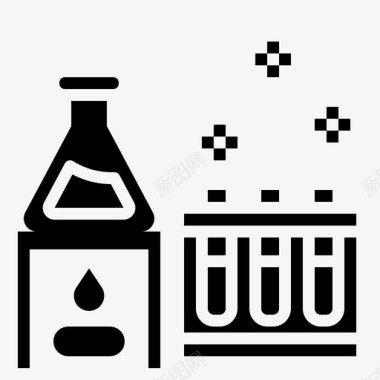 工业鼓风机科学化学烧瓶图标图标