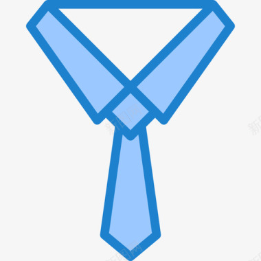 领带商务和办公22蓝色图标图标