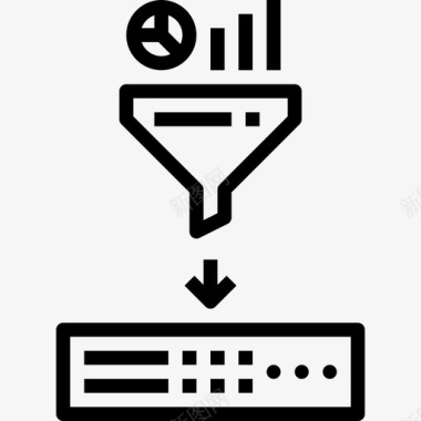 石油处理数据数据处理线性图标图标