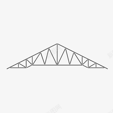 桥梁素材桁架桥梁工程图标图标