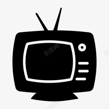 复古电视电子产品电视机图标图标