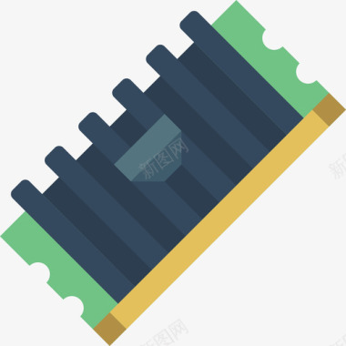 RAM存储器Rampc组件3扁平图标图标