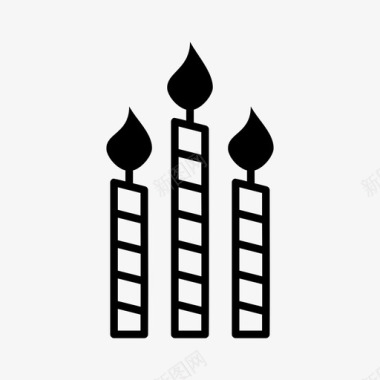 火炬蜡烛装饰火焰图标图标